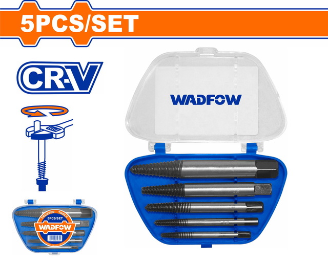 WADFOW Screw extractor set 5pcs (WCQ13B01)