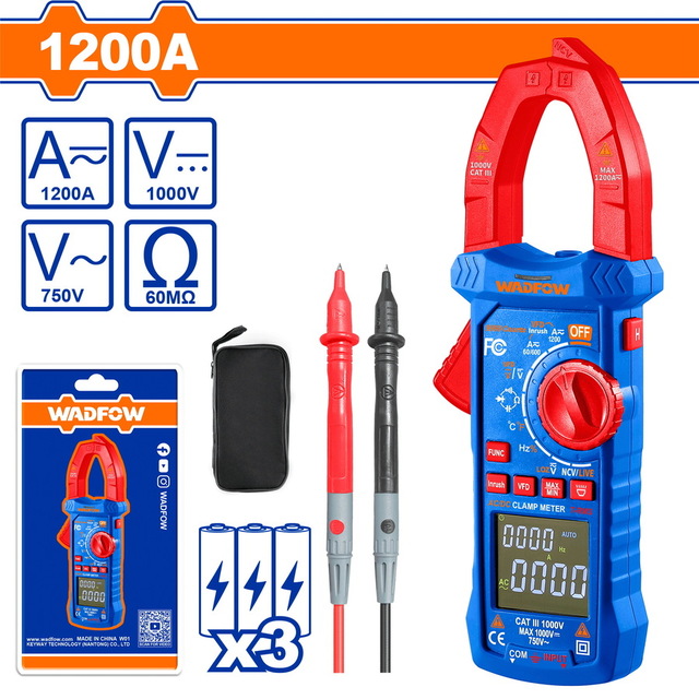 WADFOW DC/AC clamp meter (WDΜ8802)