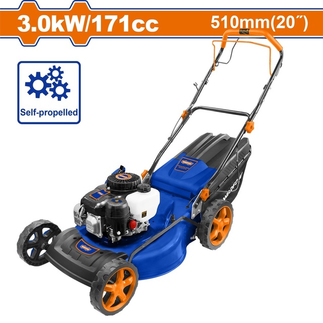 WADFOW Gasoline lawn mower self - propelled 171cc / 4.5ΗΡ / 51cm (WGM3A20)