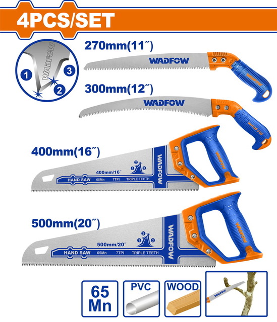 WADFOW ΣΕΤ ΠΡΙΟΝΙΑ ΚΛΑΔΕΜΑΤΟΣ & ΣΕΓΑΤΣΕΣ ΞΥΛΟΥ 4TEM (WHWPH04)