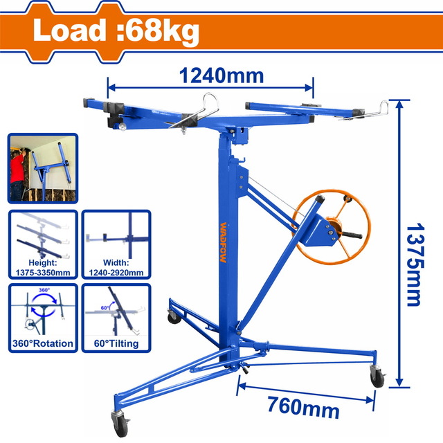 WADFOW ΑΝΥΨΩΤΙΚΟ ΓΥΨΟΣΑΝΙΔΑΣ 1375-3350mm / 68Kg (WJSQ1168)