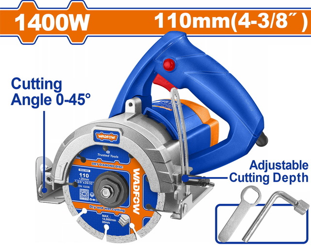 WADFOW ΚΟΦΤΗΣ ΥΓΡΑΣ ΚΟΠΗΣ 1.400W / Φ-110mm (WMR15141)