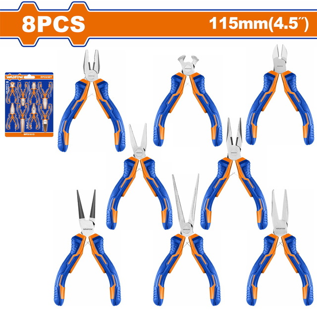 WADFOW 8 Pcs Mini pliers set 4.5