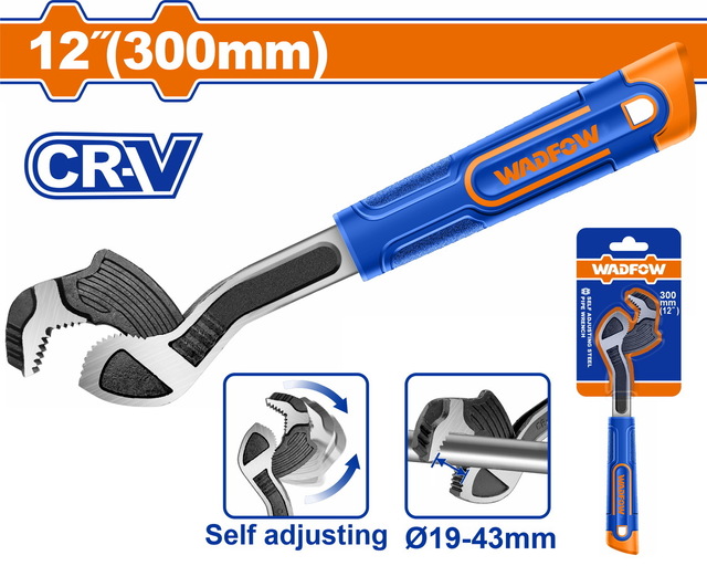 WADFOW Self adjusting steel pipe wrench (WPW0A12)