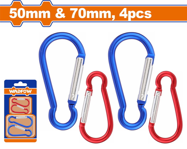 WADFOW Carabiner 50mm + 70mm 4pcs (WQL2K01)