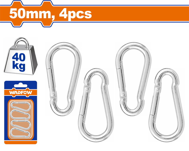 WADFOW Carabiner 50mm 4pcs (WQL2K02)