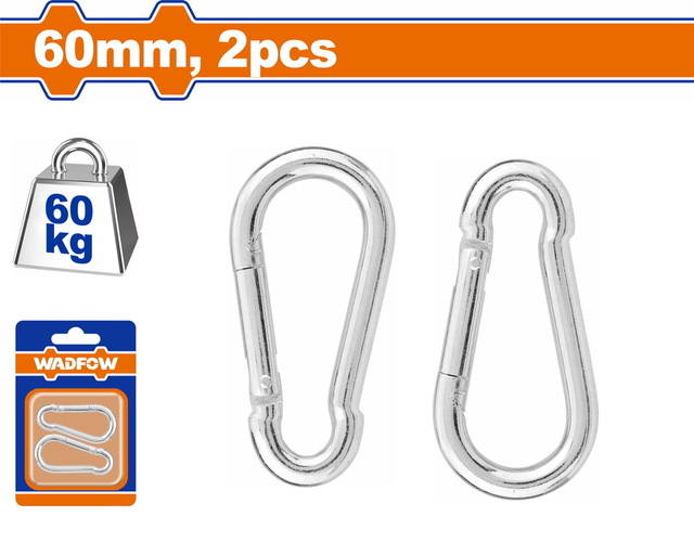 WADFOW Carabiner 60mm 2pcs (WQL2K03)