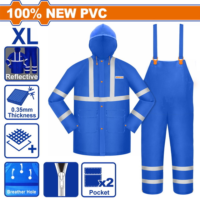 WADFOW Rain suit with reflective strip XL (WRC500XL)