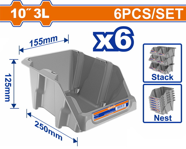 WADFOW 6 Pcs Storage bins set (WTB0603)