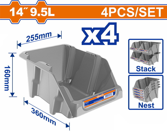 WADFOW 4 Pcs Storage bins set (WTB0605)