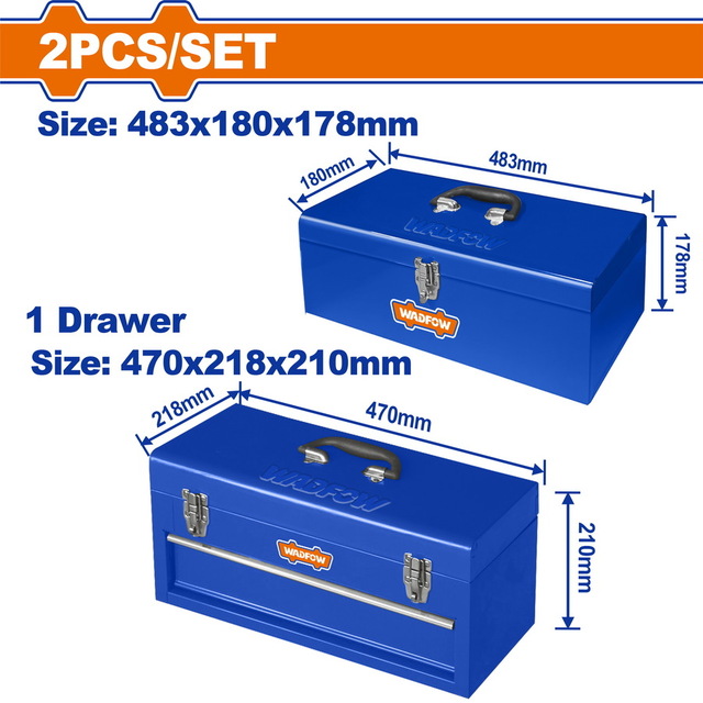 WADFOW 2 Pcs tool boxes set (WTB8A81)