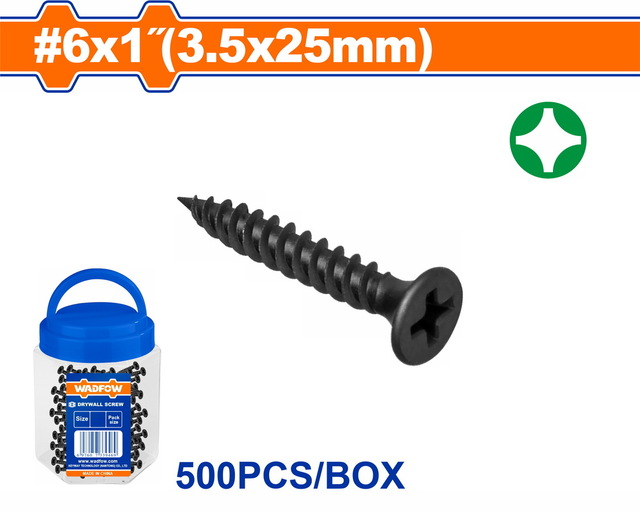 WADFOW Drywall screw 3.5 Χ 25 500pcs  (WXS2T12)