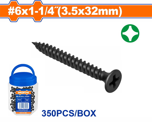 WADFOW Drywall screw 3.5 Χ 32 350pcs plastic bottle (WXS2T13)