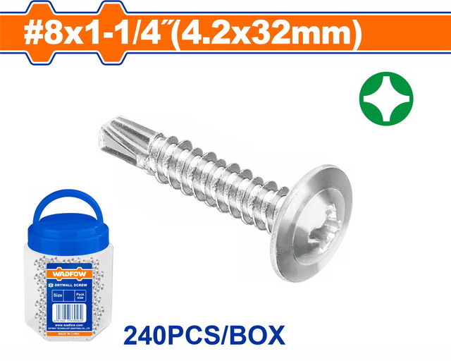 WADFOW Truss head self-drilling screw 8 X 1-1/4