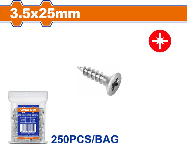 WADFOW Chipboard screw 3.5 Χ 25mm 250pcs (WXS592A05)