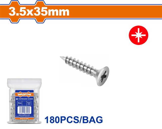 WADFOW Chipboard screw 3.5 Χ 35mm 180pcs (WXS592A07)