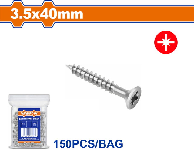 WADFOW Chipboard screw 3.5 Χ 40mm 150pcs (WXS592A08)