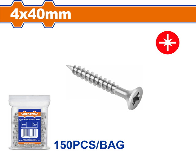 WADFOW Chipboard screw 4 Χ 40mm 150pcs (WXS593A08)