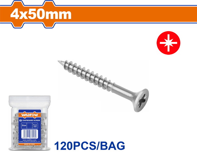 WADFOW Chipboard screw 4 Χ 50mm 120pcs (WXS593A10)