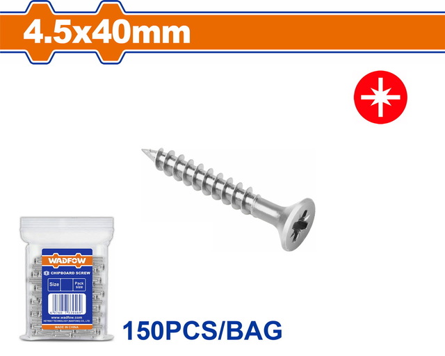 WADFOW Chipboard screw 4.5 Χ 40mm 150pcs (WXS594A08)