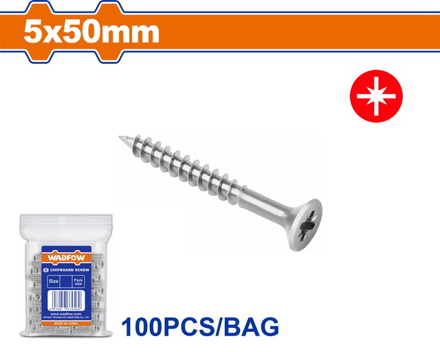 WADFOW Chipboard screw 5 Χ 50mm 100pcs (WXS595A10)