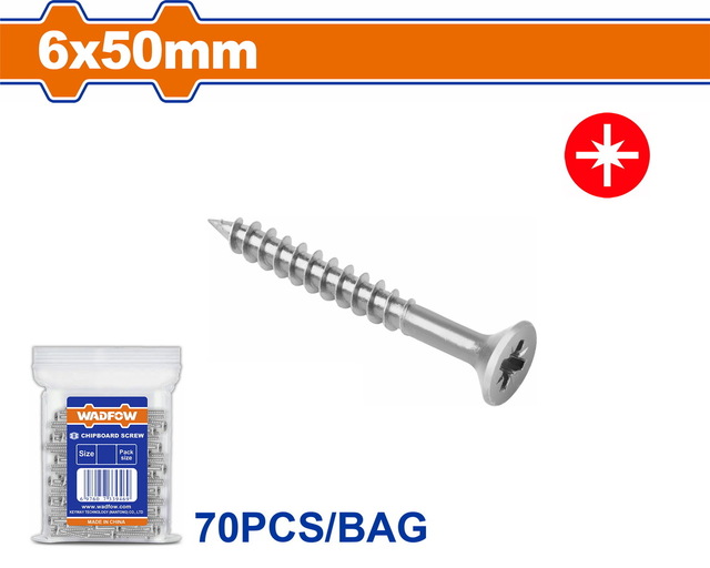 WADFOW Chipboard screw 6 Χ 50mm 70pcs (WXS596A10)