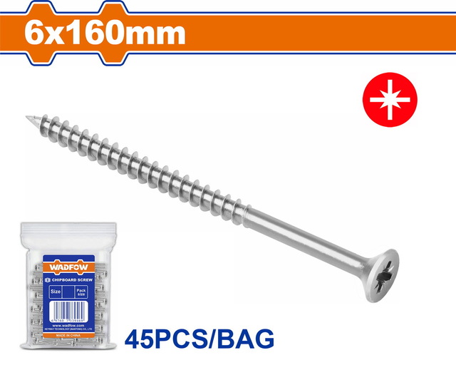 WADFOW Chipboard screw 6 Χ 160mm 45pcs (WXS596A18)