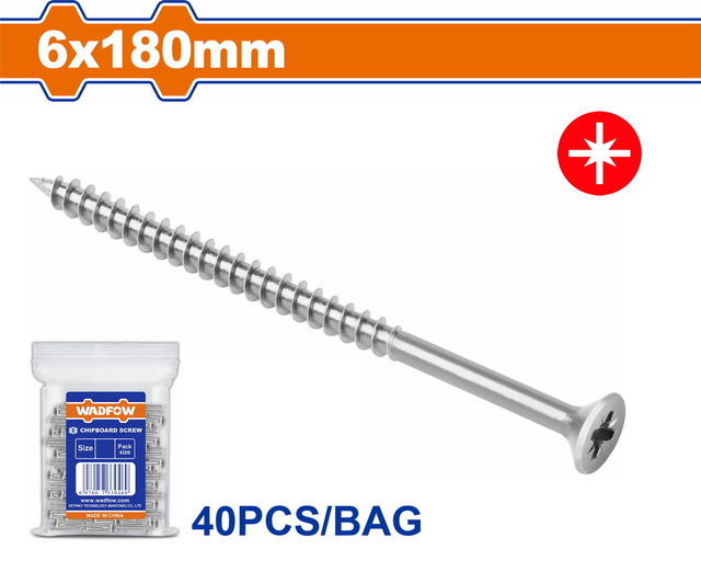 WADFOW Chipboard screw 6 Χ 180mm 40pcs (WXS596A19)