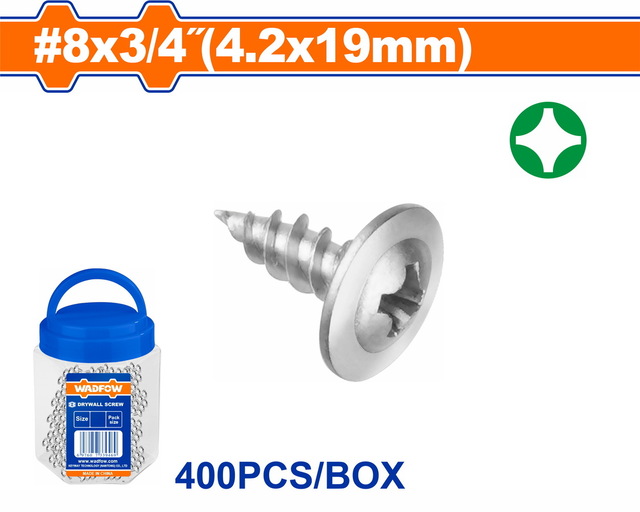 WADFOW Truss head self-tapping screw 8 X 3/4