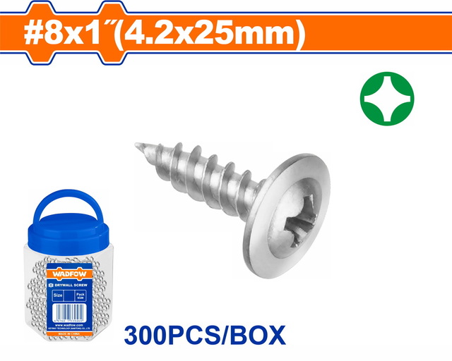 WADFOW Truss head self-tapping screw 8 X 1