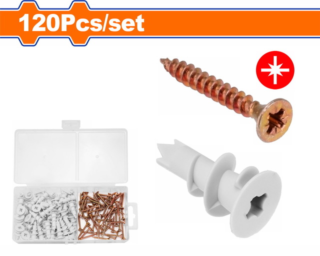 WADFOW 120 Pcs chipboard screw & anchors (WXT1B01)