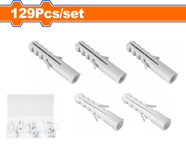 WADFOW 129 Pcs plastic anchors set (WXTBB01)