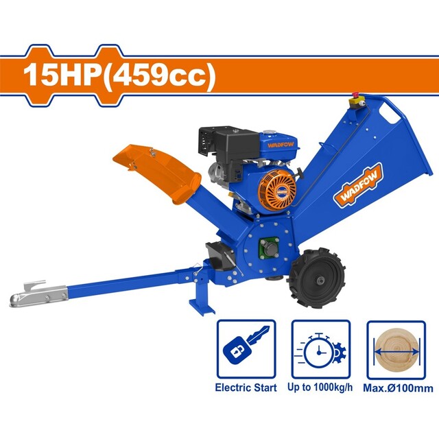 WADFOW Gasoline wood chipper 459cc / 15HP / 100mm  (WXU1415)