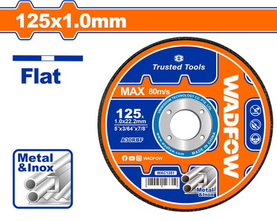 WADFOW Abrasive metal / inox cutting disc 125 X 1mm (WAC1351)