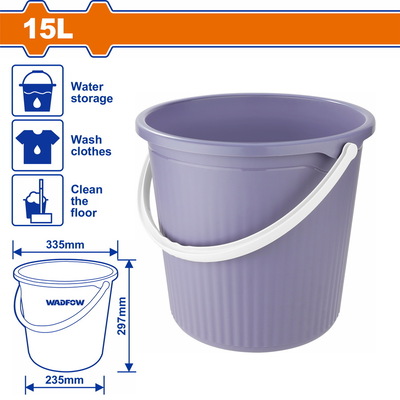 WADFOW Plastic bucket 15Lit (WBU1315)