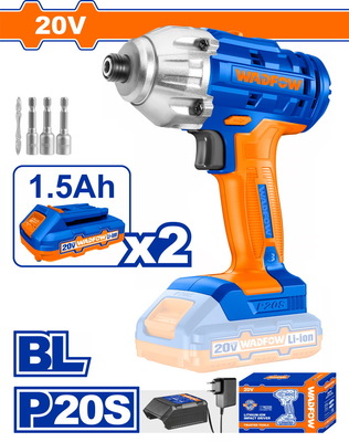 WADFOW Lithium-ion impact driver 20V / 1.5Ah / 170Nm (WCD2512)
