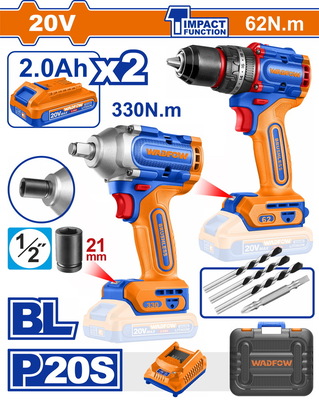 WADFOW Cordless 2 pcs combo kit (WCK20275E)