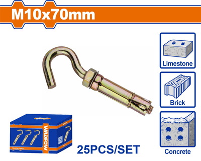 WADFOW ΒΙΣΜΑ ΜΕΤΑΛΛΙΚΟ Β.Τ ΜΕ ΓΑΝΤΖΟ 10X70mm 25TEM (WDQ4533)
