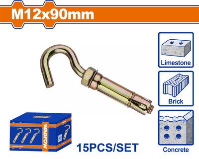 WADFOW ΒΙΣΜΑ ΜΕΤΑΛΛΙΚΟ Β.Τ ΜΕ ΓΑΝΤΖΟ 12X90mm 15TEM (WDQ4544)