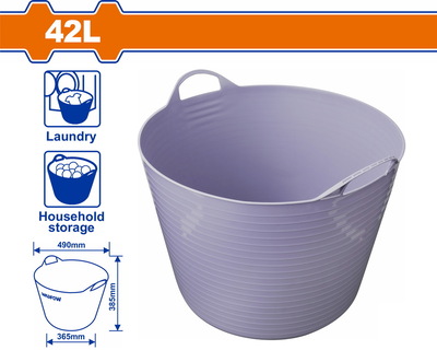 WADFOW Plastic flexible tub 42Lit (WFT1142)