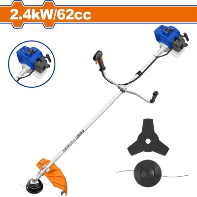 WADFOW Gasoline grass trimmer and brush cutter 62cc / 3.8HP (WGM1562)