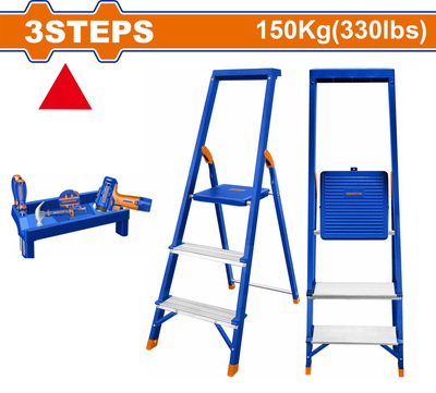 WADFOW Steel & aluminium household ladder 3 steps (WLD1H03)