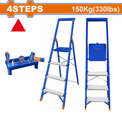 WADFOW Steel & aluminium household ladder 4 steps (WLD1H04)