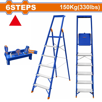 WADFOW Steel & aluminium household ladder 6 steps (WLD1H06)