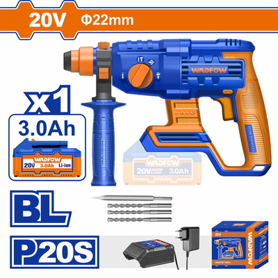 WADFOW Lithium-Ion rotary hammer 20V / 3Ah / 1 bat (WLM1522)