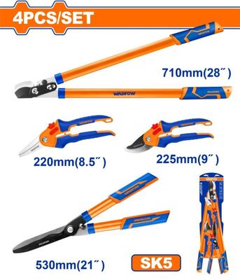 WADFOW 4 Pcs Garden shears set (WPR3E04)