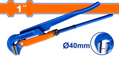 WADFOW 90° Heavy duty swedish pipe wrench 1" (WPW2101)