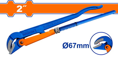 WADFOW 45° Heavy duty swedish pipe wrench 2" (WPW3102)