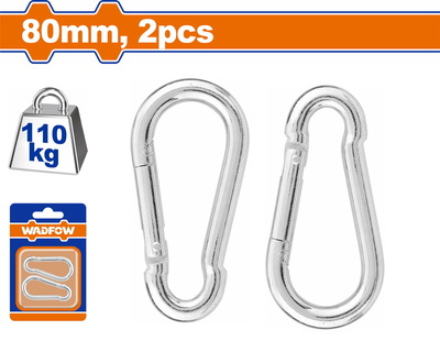 WADFOW Carabiner 80mm 2pcs (WQL2K04)