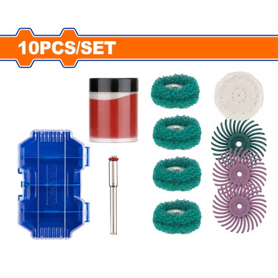 WADFOW Sanding and polishing set for mini drill 10pcs (WRR5010)